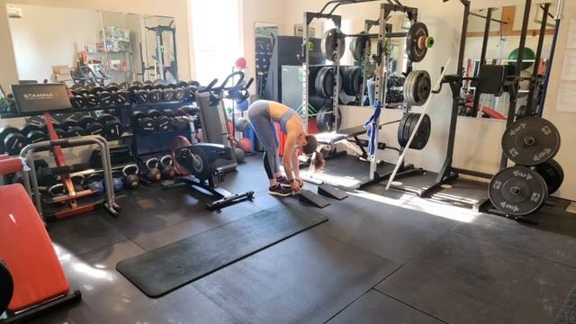 VT 05/01/24  Body Weight High Rep.  Cardio Choice, Mobility Pole, Slant Board, Lt Dbell, Mat & Wate