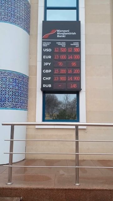 Biznesni Rivojlantirish Banki Valyuta Kursi 2024-yil 20-Mart