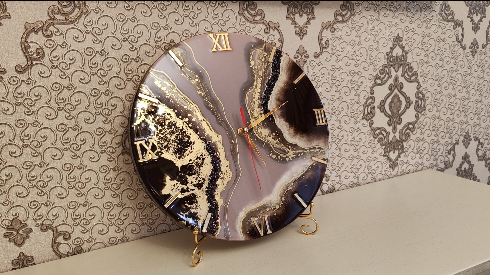 Часы Какао-Шоколад из эпоксидной смолы смотреть онлайн