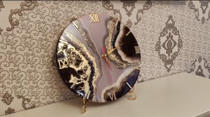 Часы Какао-Шоколад из эпоксидной смолы