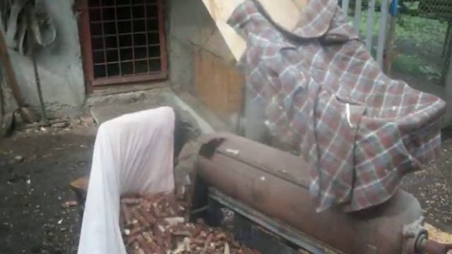 Тракторная самодельная кукурудзотеребилка .