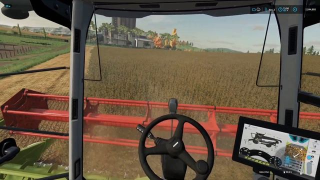 Farming Simulator 22 Haut-Beyleron, Realistic claas Tucano 580 in Cab, Soybean harvesting. смотреть онлайн