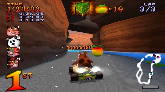 Crash Team Racing 100% Part 19 - Dingo Canyon (Trophy) (No commentary) смотреть онлайн
