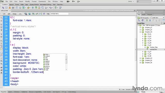 20 Стилизация меню с помощью границ смотреть онлайн