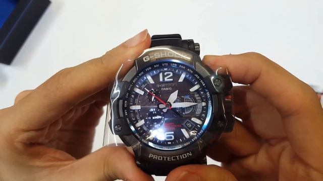 Casio G-Shock Gravity Master Hybrid GPS Black/Blue GPW-1000-1A unboxing смотреть онлайн