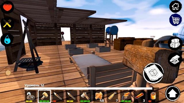 Survival On Raft: Выживание на плоту #6 Удлинение плота