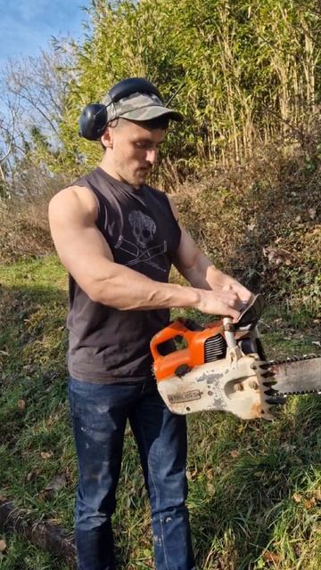 50 Year Old Chainsaw - Stihl 08s #shorts #chainsaw #outdoors #woodworking смотреть онлайн