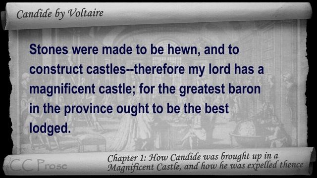 Candide by Voltaire - Chapter 01 - How Candide was brought up in a Magnificent Castle смотреть онлайн