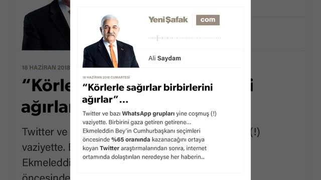 Ali Saydam - “Körlerle sağırlar birbirlerini ağırlar”… - 16.06.2018 смотреть онлайн