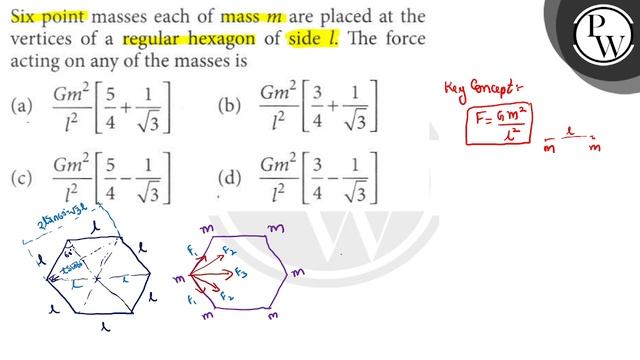 Six point masses each of mass \( m \) are placed at the
\( \mathrm{... смотреть онлайн