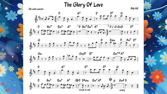 The Glory Of Love (Billy Hil) Backing track + score for Eb alto instruments смотреть онлайн