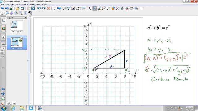 Pythagorean Theorem Distance Formula Standard Form Equation of a Circle смотреть онлайн