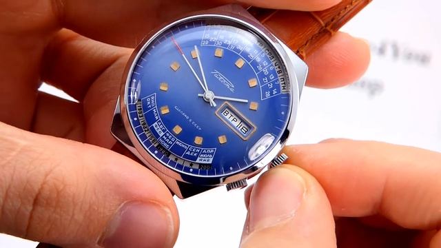Hands-on Video Review Of Raketa College Soviet Multi Year Calendar Watch From 70s