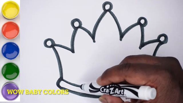 Bolalar uchun toj rasmini chizish Draw a crown picture for kids Нарисуйте картинку короны для детей смотреть онлайн