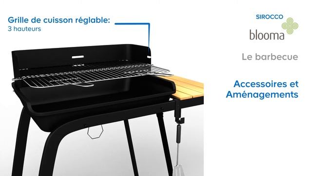 Barbecue Charbon De Bois Sirocco BLOOMA (514481) Castorama