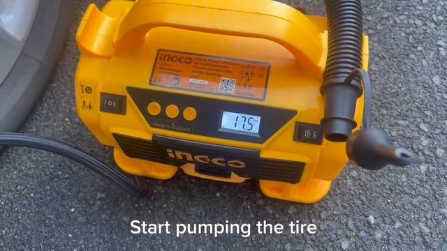 Ingco Lithium-ion auto air compressor CACLI2002🔥🔥With max pressure 160PSI/11BAR смотреть онлайн