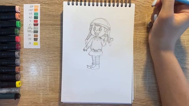 Как нарисовать девочку Эльф карандашом и скетч маркерами | Рисунок для детей, поэтапно и легко смотреть онлайн