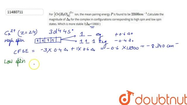 For `[Cr(H_(2)O)_(6)]^(2+)` ion the mean pairing energey `P` is found to be `23500cm^(-1) смотреть онлайн