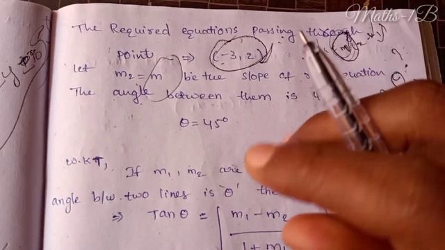 Finding equations of Straight lines by using Tan(theta) Formula problems || saq questions maths1b|| смотреть онлайн