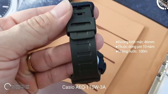 Đeo 10 Năm Không Sợ Hết Pin - Casio [AEQ-110W] Tem Vàng Chống Giả - 24H là Đại lý Casio chính hãng смотреть онлайн