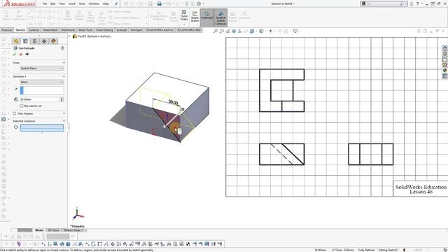 [Practice 48 ] SOLIDWORKS 3D Basic For Beginner