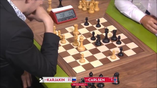 GM Karjakin (Russia) - GM Carlsen (Norway) 5 min + PGN 123 Blitz смотреть онлайн