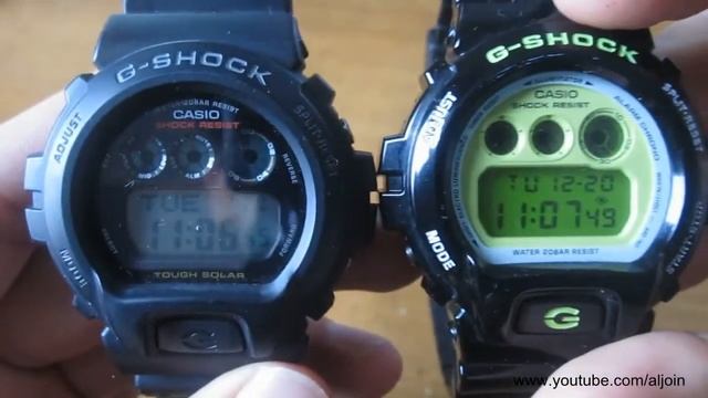 Casio G-Shock DW6900CS-1 Black and Green смотреть онлайн