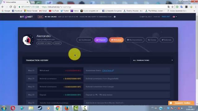 BITCOMET RECEBA ATÉ 9% DO SEU INVESTIMENTO DIARIAMENTE!!! [SCAM]