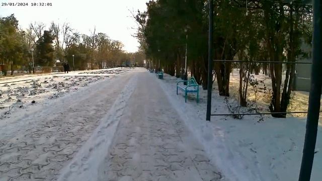 Зимняя прогулка через парк Поддубного. смотреть онлайн