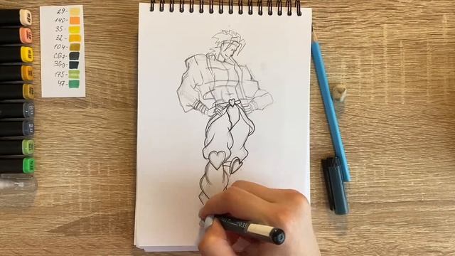 Как нарисовать Джо Джо карандашом и скетч маркерами | Рисунок для детей, поэтапно и легко смотреть онлайн
