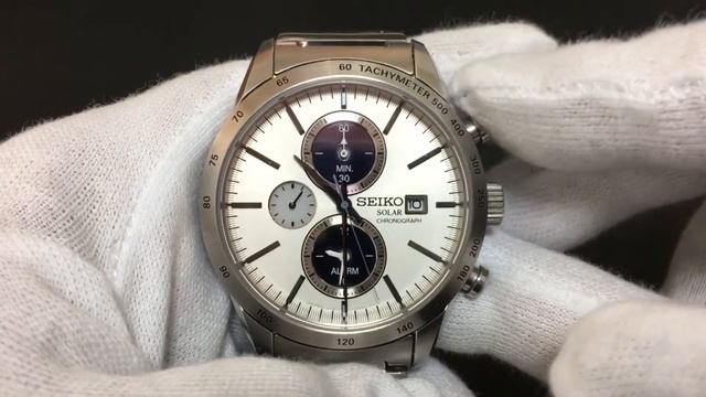 SEIKO SPIRIT SMART SBPY113/cal.V172 SOLAR CHRONOGRAPH смотреть онлайн