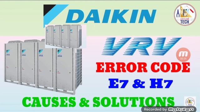 Daikin vrv error code e/h 7 смотреть онлайн