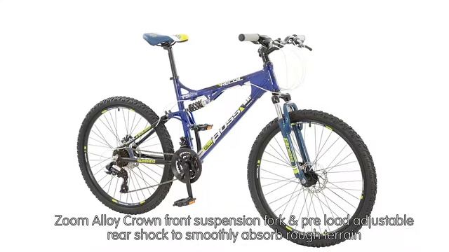 Review Boss Recoil Mens 24 speed dual suspension mountain bike with disc brak [2019] смотреть онлайн