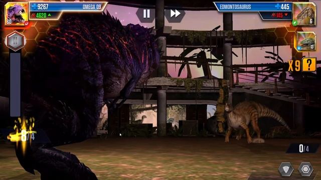OMEGA 09 (T REX) VS OUROBOROS 66 (TITANOBOA) BATTLE WHO WOULD WIN THE BATTLE JURASSIC WORLD THE GAM смотреть онлайн