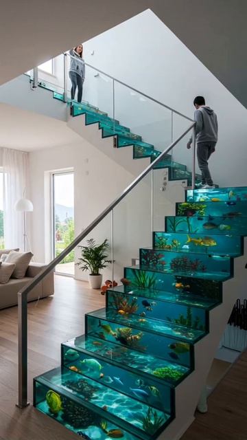 Лестница аквариум