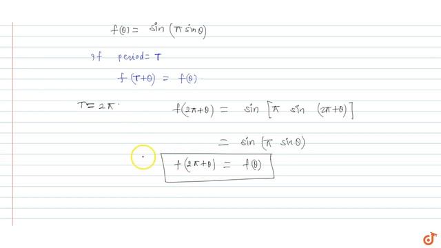 The period of sin `(pi sintheta)` is смотреть онлайн