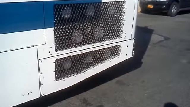 MTA Orion VII Converted Hybrid to Diesel 3563's engine fan test. смотреть онлайн
