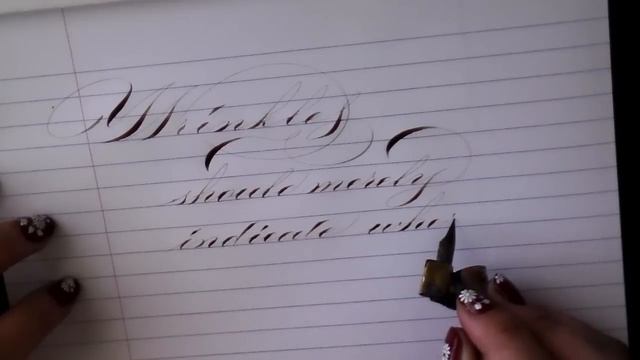 Writing with Leonardt Principal nib and C. Roberson & Co. Penman Ink смотреть онлайн