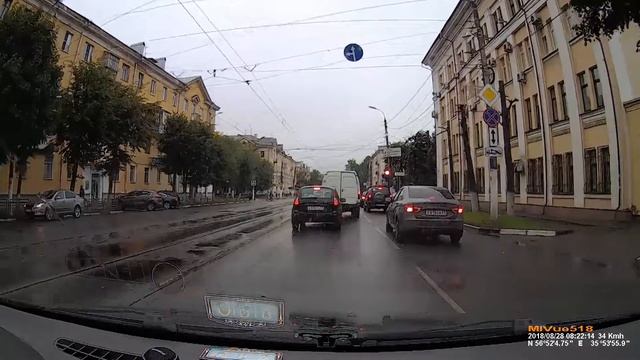 2018.08.28 г.Тверь нарушение ПДД Е615СВ69 2 смотреть онлайн