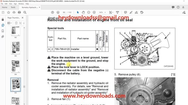 Komatsu PC390LC-8M0 Hydraulic Excavator Shop Manual SEN06778-00 смотреть онлайн