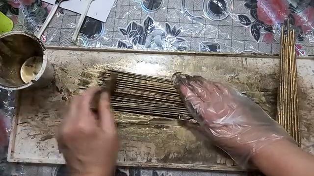 часть 2.Золочу трубочки из бумажной лозы, результат смотреть онлайн