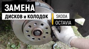 Замена тормозных колодок, дисков, а также направляющих, просто и своими руками Skoda Octavia.