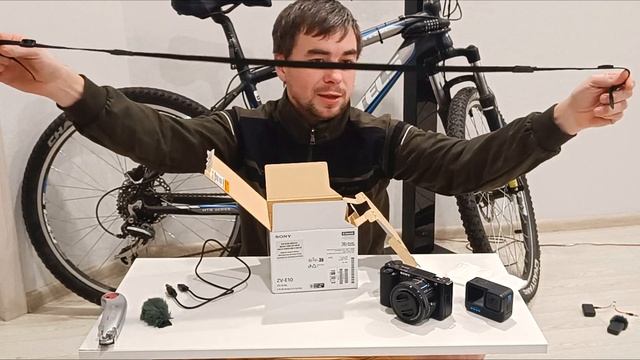 распаковка Sony zv e10 , м2 память , крепление на руль. смотреть онлайн