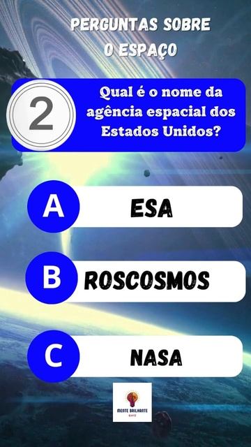 PERGUNTAS E RESPOSTAS SOBRE O ESPAÇO  #perguntaserespostas #quiz #ciencias #espaço #planeta