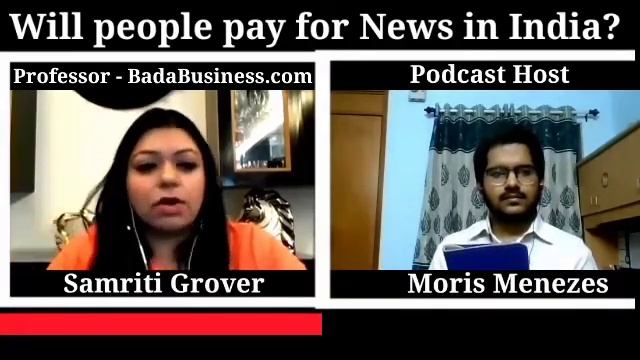 Will People pay for News in India? ft. Samriti Grover | The Moris Talks Podcast Clips смотреть онлайн
