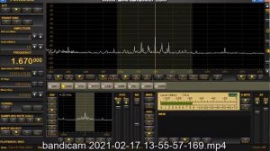SDR 受信比較 (RX888, Perseus)  Receiver Comparison on 1670kHz KHPY (ESNE Radio)