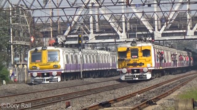 Colorful parallel run of two EMU Trains of chord line and main line || Indian Railway смотреть онлайн