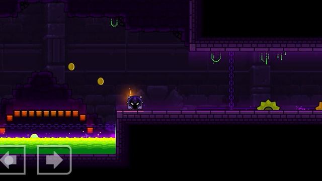 Прохожу в Geometry Dash первый уровень The Tower за три монетки