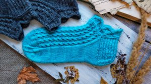 Ажурная манжета на короткие носочки / Подробный мастер класс.