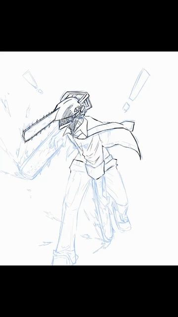 how to draw chainsaw Man. 86x speed смотреть онлайн
